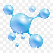 蓝色结构状的氧气气泡