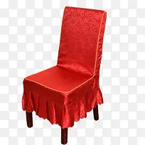 高档宴会红色印花椅套