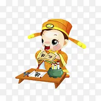 戴官帽的书童