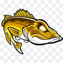漂亮的金色矢量鱼