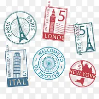 旅游城市纪念邮票