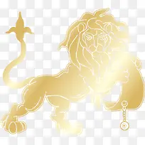 金色狮子图案