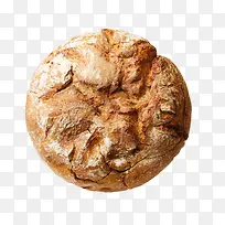 棕色爆裂的面包俯视图