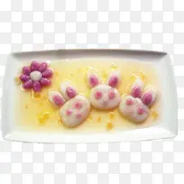 元宵节兔子美食元宵装饰素材