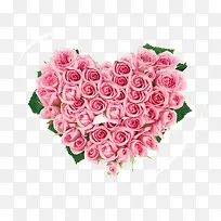 玫瑰花构成的心形