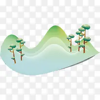 渐变山坡
