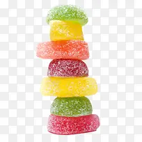 彩色层叠的软糖实物