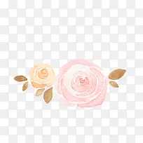 粉色花卉植物矢量图