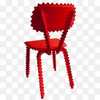 红色齿轮简约椅子