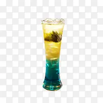 黄蓝的分层的饮料