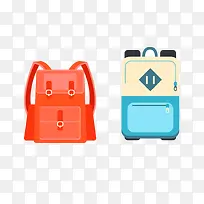 旅行社旅行双肩包旅行箱图标设计