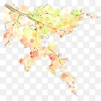 清新手绘小树枝