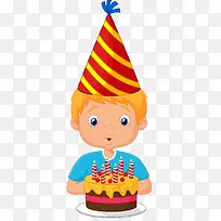 吹蜡烛过生日的人物设计