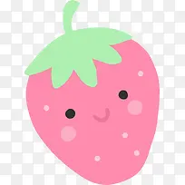 粉色可爱微笑草莓