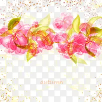 绚丽粉色花朵背景—矢量素材