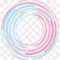 粉色和蓝色旋转圆圈