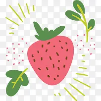 粉红卡通夏季草莓