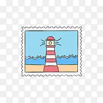 海洋灯塔邮票