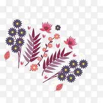 小花和树叶