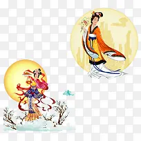 中秋嫦娥仙女素材