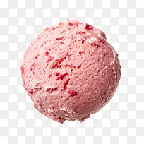 一个草莓口味的冰激凌