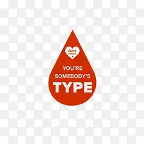 矢量红色血滴卡通献血宣传图标