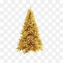 金色圣诞树金色发光