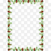 绿色圣诞节松枝框架