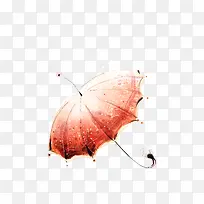 卡通手绘 水彩 淡彩 雨伞 打