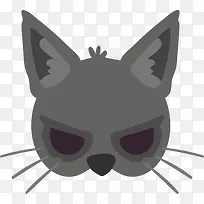 灰色猫咪面具