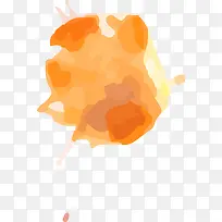橙色水墨喷彩图案