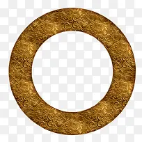 金色花纹圆环