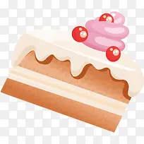 矢量图粉色的冰激凌蛋糕