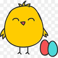 黄色可爱小鸡彩蛋