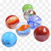 游戏珠子彩色实物玻璃弹珠