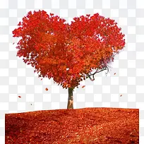 红色爱心树
