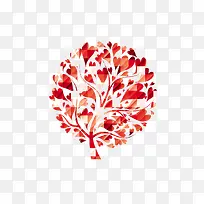 红色的爱心树
