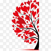 红色漂亮爱心树