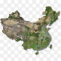 中国卫星影像整合大图