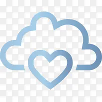 矢量蓝色云朵logo素材图