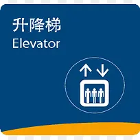 升降梯门牌几何图形矢量元素设计