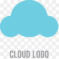 蓝色云朵logo素材图