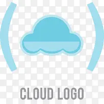 精美蓝色云朵logo图