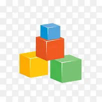 方块玩具矢量图