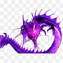 凶猛威武的紫色巨龙