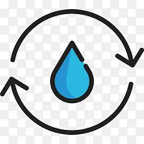 水资源循环设计图标