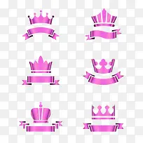 紫色梦幻皇冠装饰图案