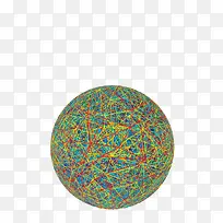 彩色科技复杂线条球体图标