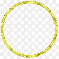 黄色花边圆环