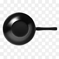 纯黑色小型平底煎锅